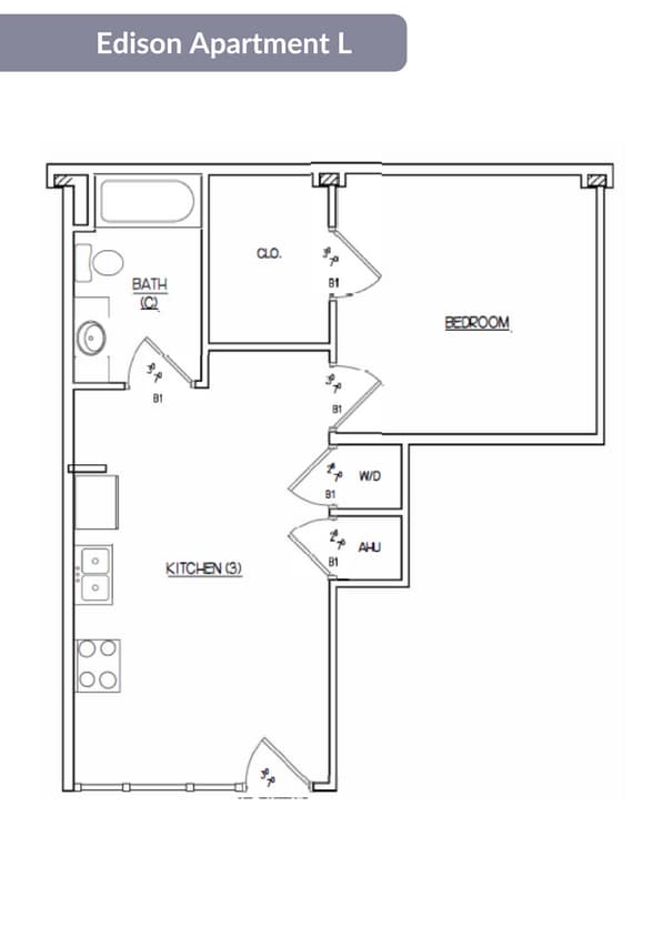 Floor Plan - Edison Apartment L
