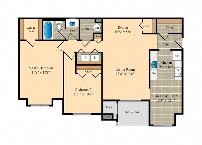 Floor Plan - 2x1 Large