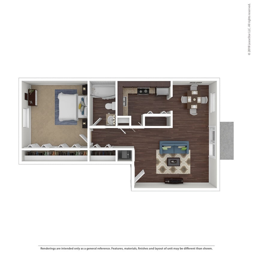Floor Plan - Ashton - 1x1
