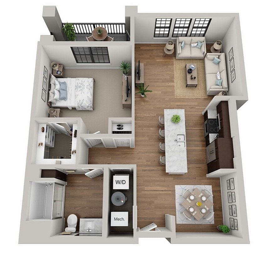 Floor Plan 1C | Arrabelle Apartments | Apartments in Cedarburg, WI - 1C
