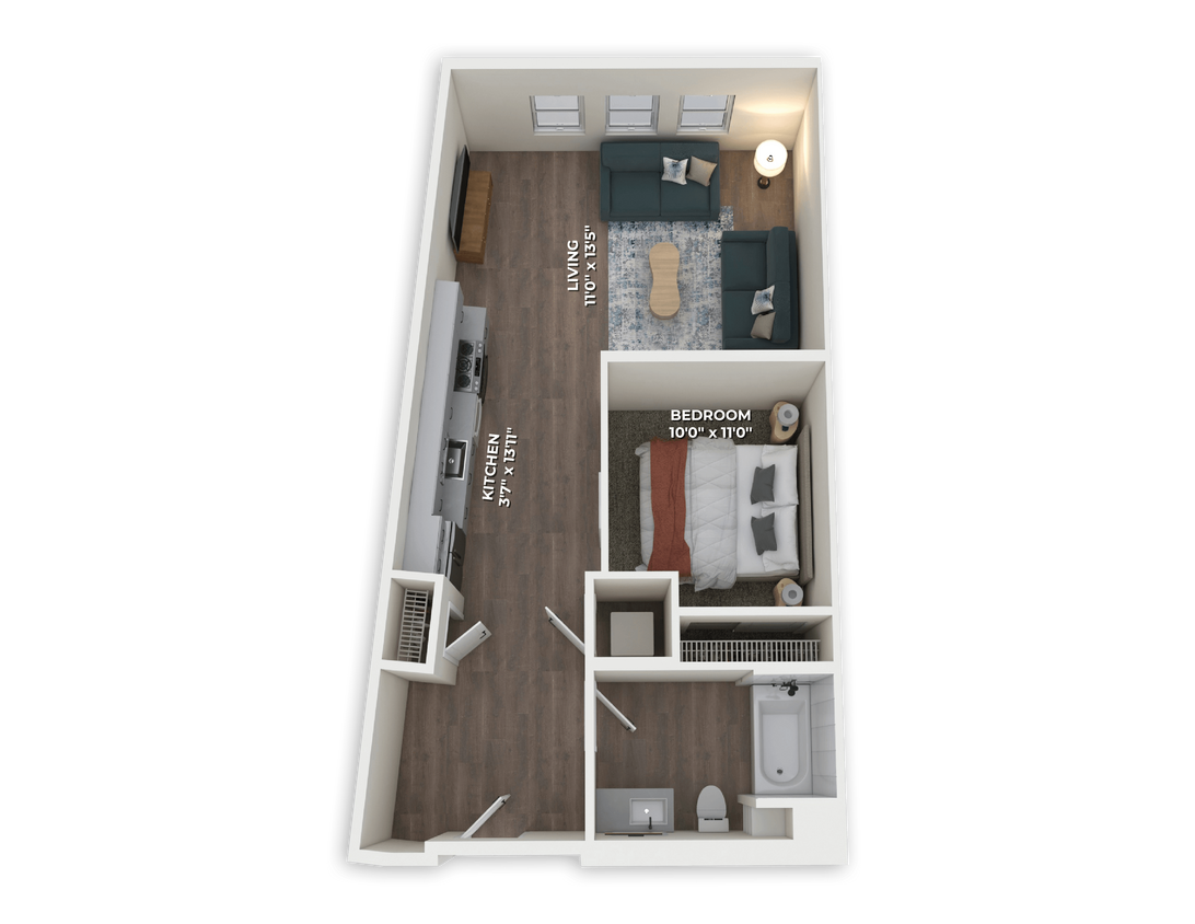 Floor Plan - Junior One Bedroom 2