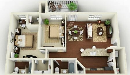 3D- 2 BR Trenton I- Down.jpg - Trenton I