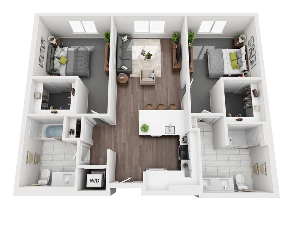 Floor Plan - Two Bedroom B2F