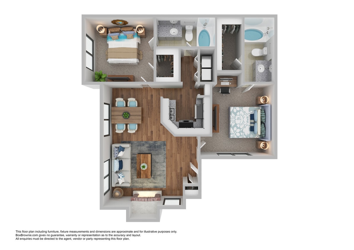 B3 - 2 Bedroom 2 Bath – Style B3 Renovated