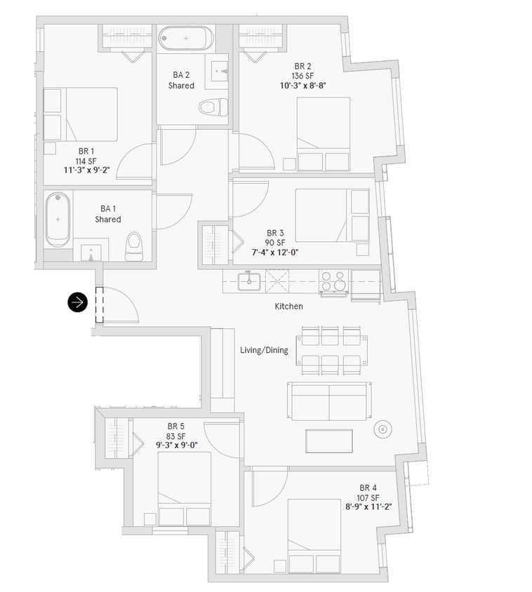Floor Plan - Unit 201