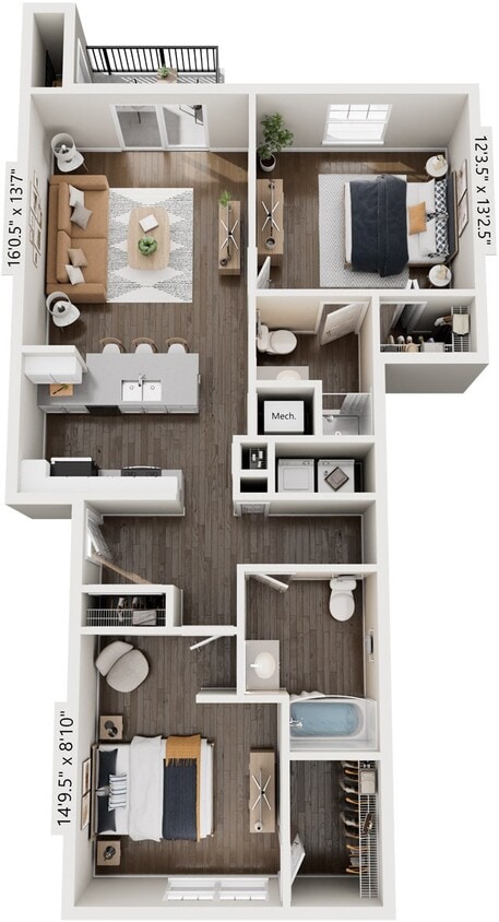 Floor Plan - Two Bedroom