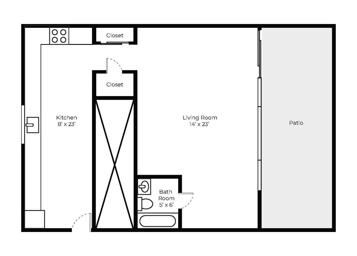 Studio With Patio - Studio With Patio
