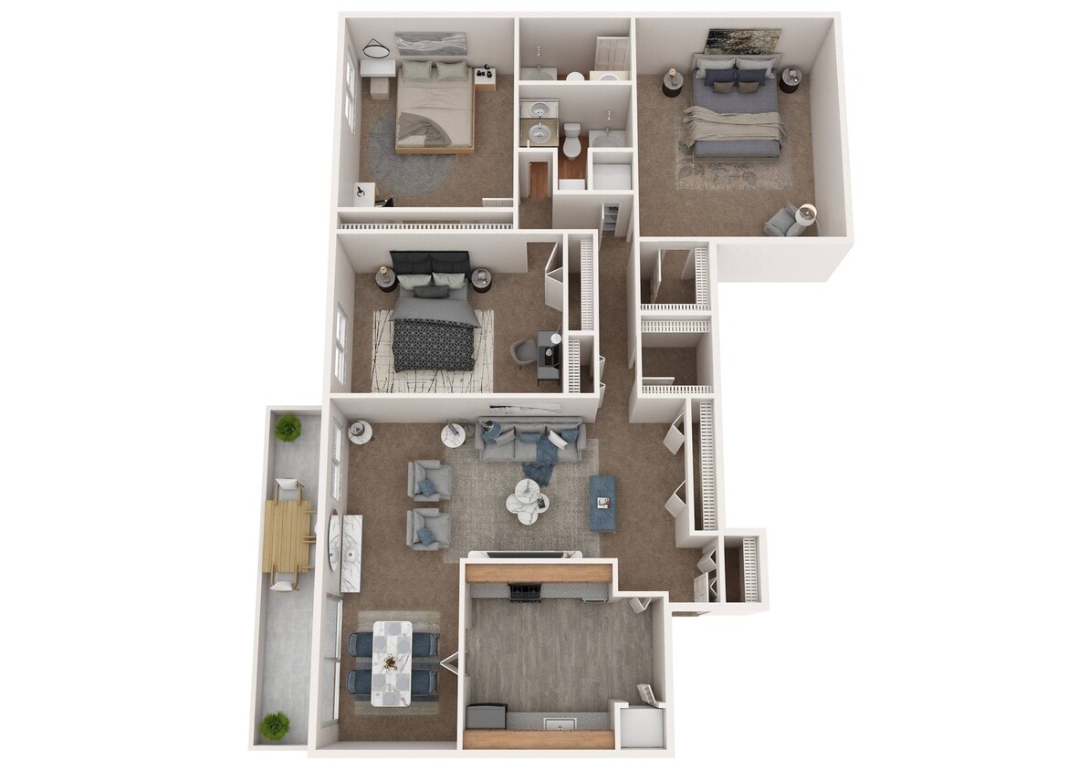 Lafayette Plaza 3 Bedroom 2 Bath - LP 3 Br 2 Ba