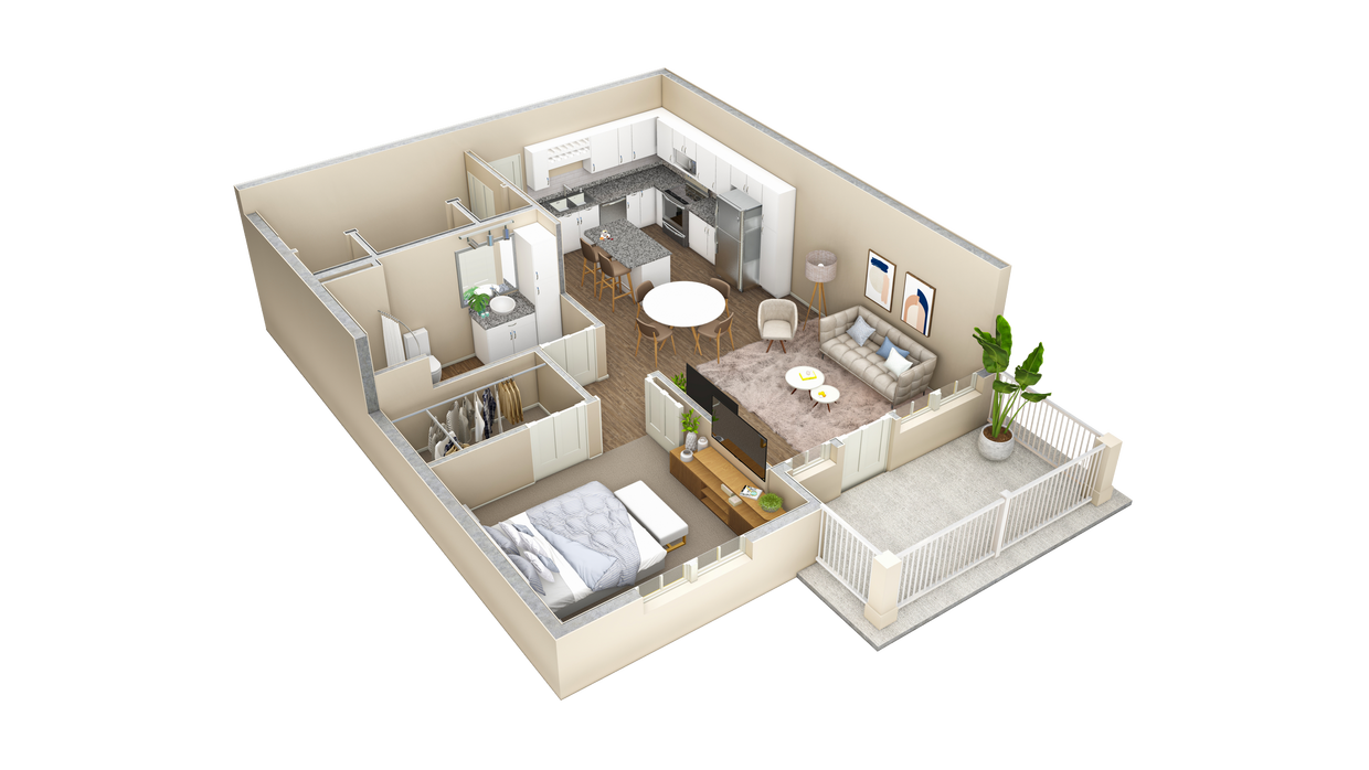 Floor Plan - 1 BR Haven Summit