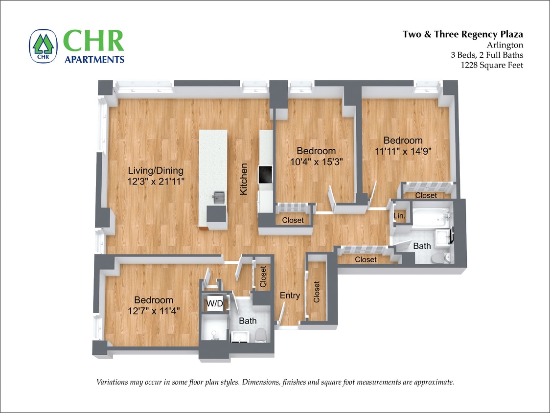 Floor Plan - 3 Bed/2 Bath