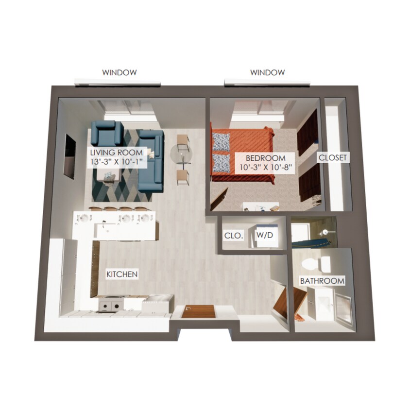 1Bed/1Bath - 1E