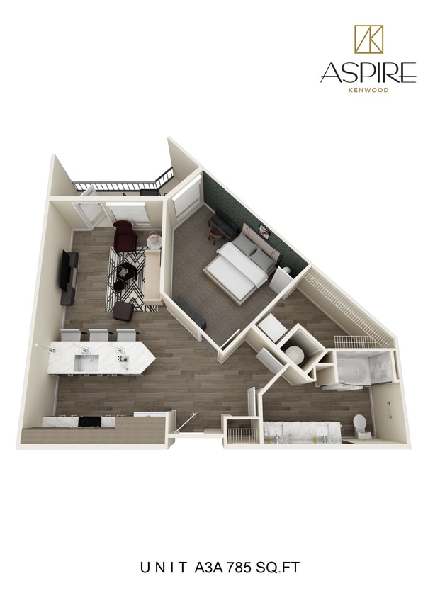 5254-AspireKenwood_Unit A3A_Floorplan.jpg - One Bedroom