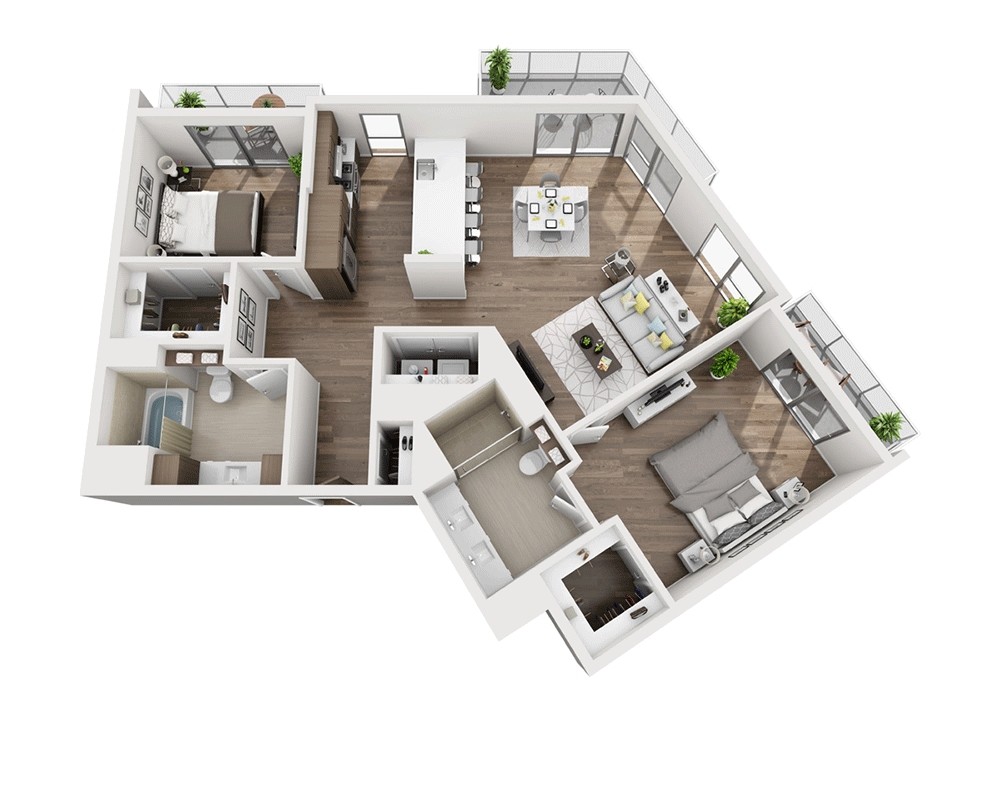 Floor Plan - Two Bedroom B2E