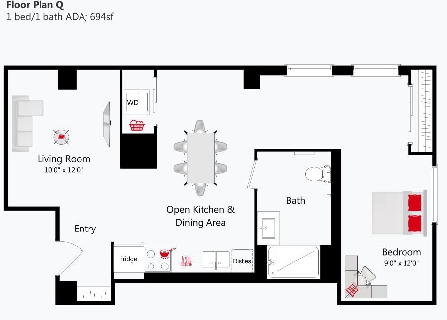 Floor Plan - Boutique Suite Q