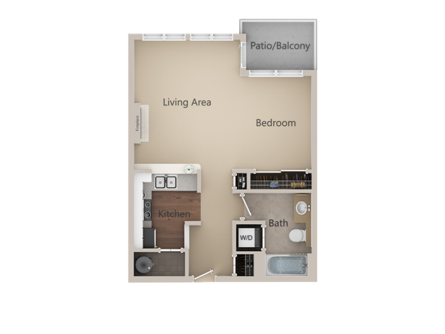 Floor Plan - Studio-Burnett
