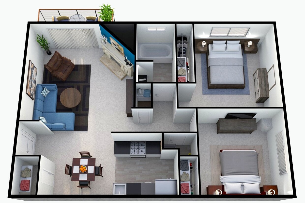 Floor Plan - 2x1p1
