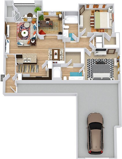 Floor Plan - Brazos with Garage and Study