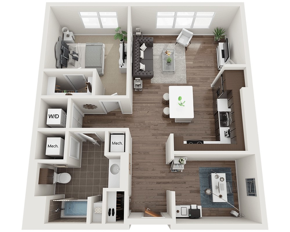 Floor Plan - One Bedroom A1GD