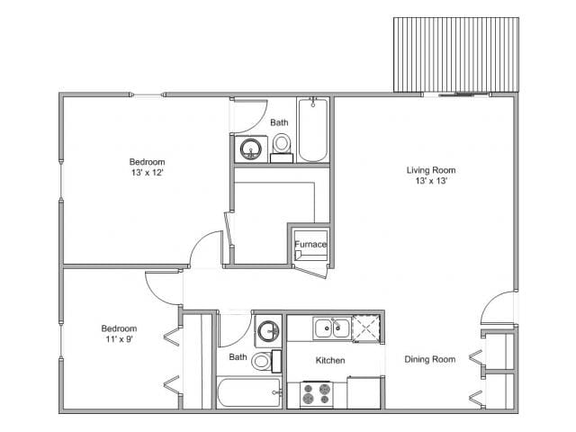 Floor Plan - 2 Bedroom Standard