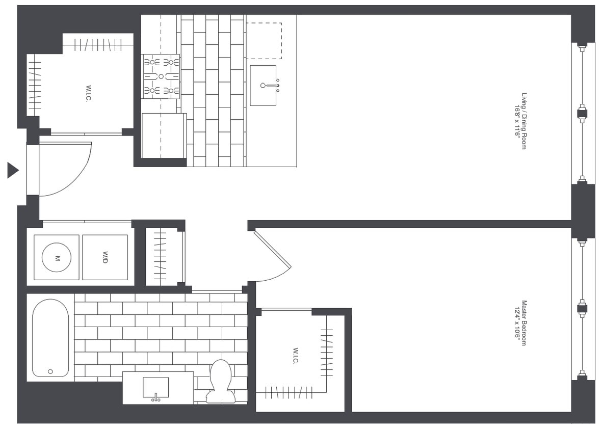 407 - aa7 1 Bed/1Bath