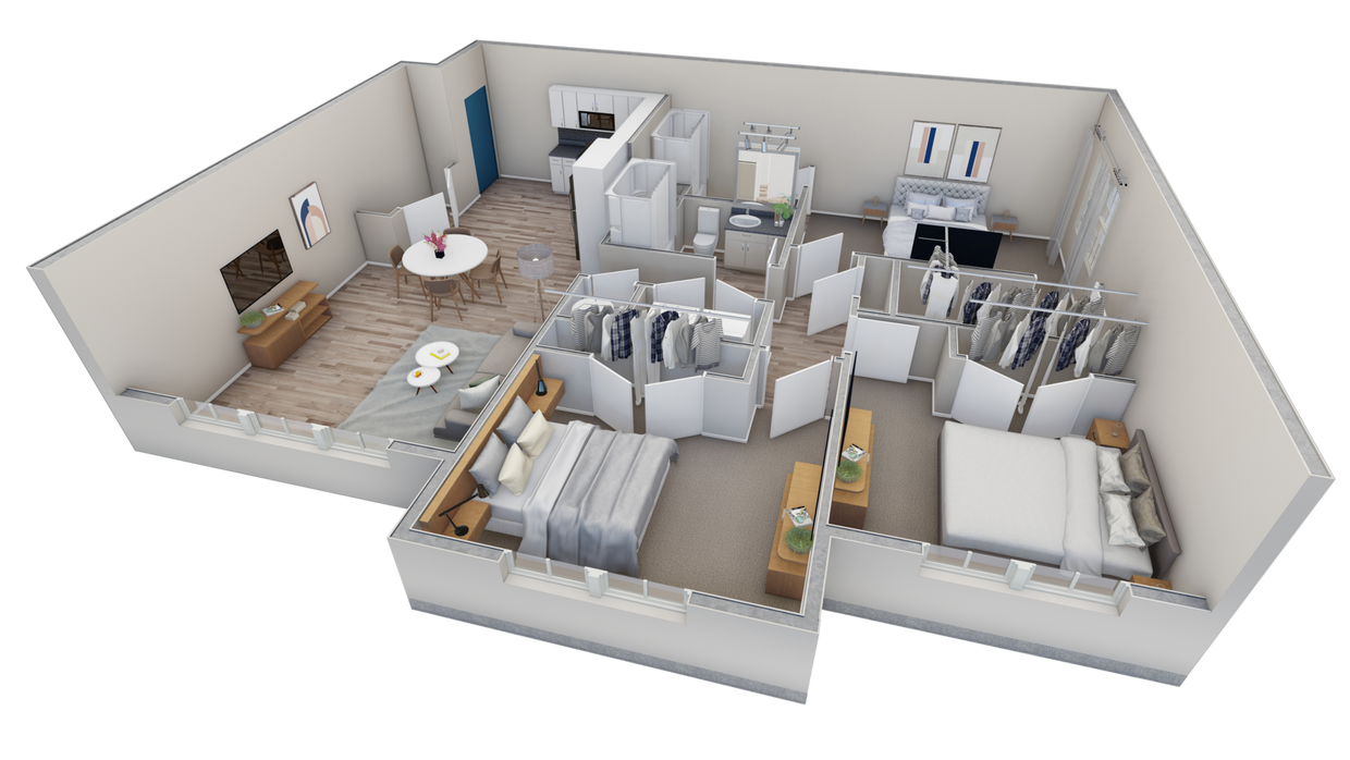 Floor Plan - 3-2 BR Retreat Overlook