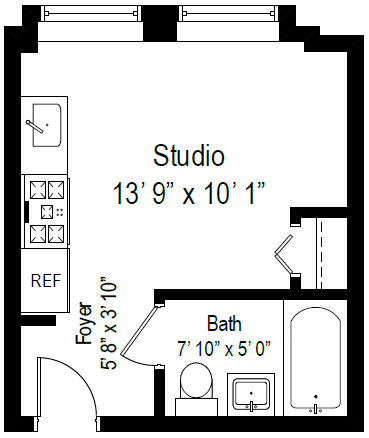 Floor Plan - Studio - Style G
