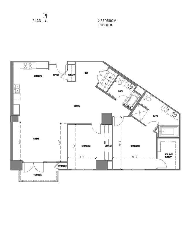 The Avenue Hollywood - E2 - 2 Beds - 2 Baths - 1454 Sq. ft. - E2