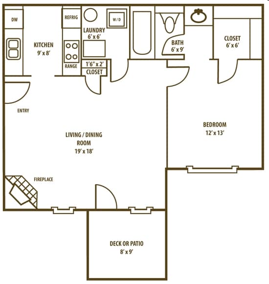 1BR/1BA - A2
