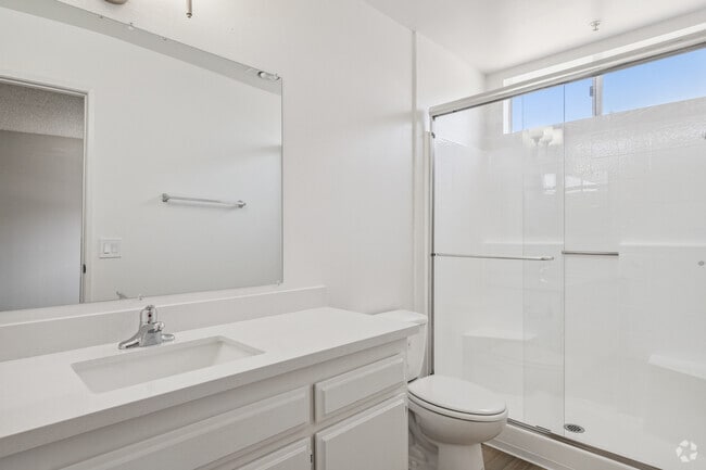 2BR, 2BA - 961SF - Primary Bathroom - Brookside Apartments