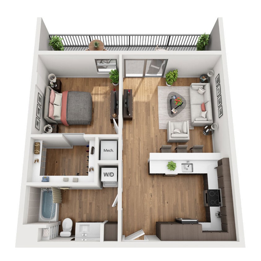 A4a floor plan La Plaza Village - A4a
