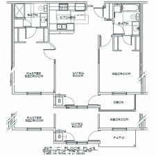 Floor Plan - 2 Bed 2 Bath | 1018sf