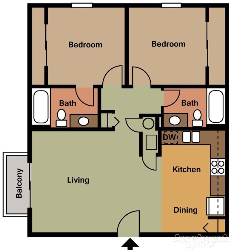 2BR/2BA - 2 Bedroom 2 Bath- ALL UTILITIES INCLUDED