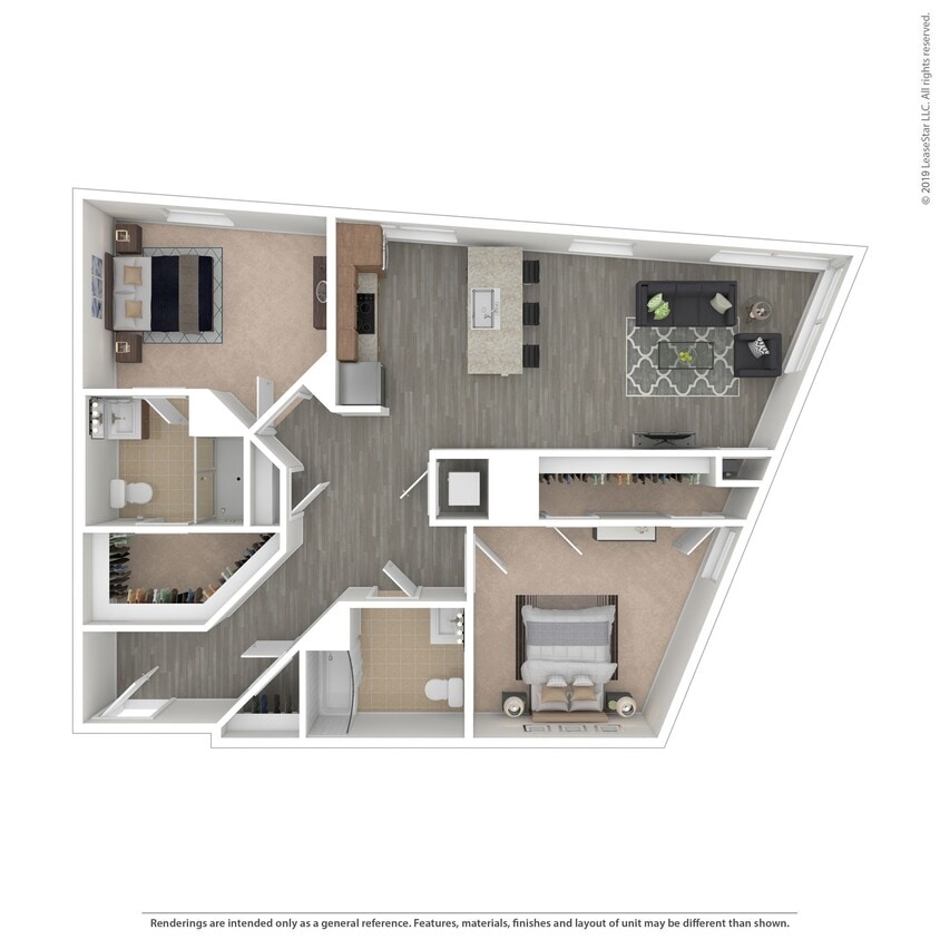 Floor Plan - C07.HC - 2 bed/2 bath (handicap accessible)