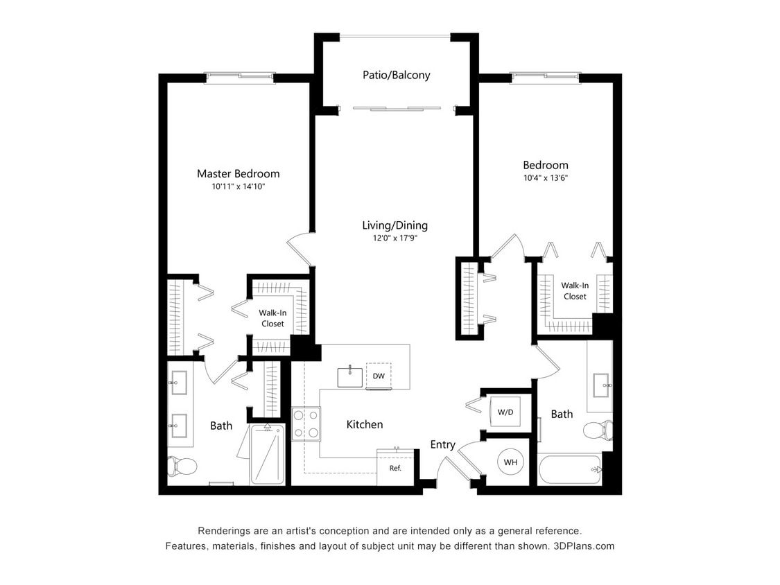 Landmark South_B1.jpg - 2 Bed / 2 Bath