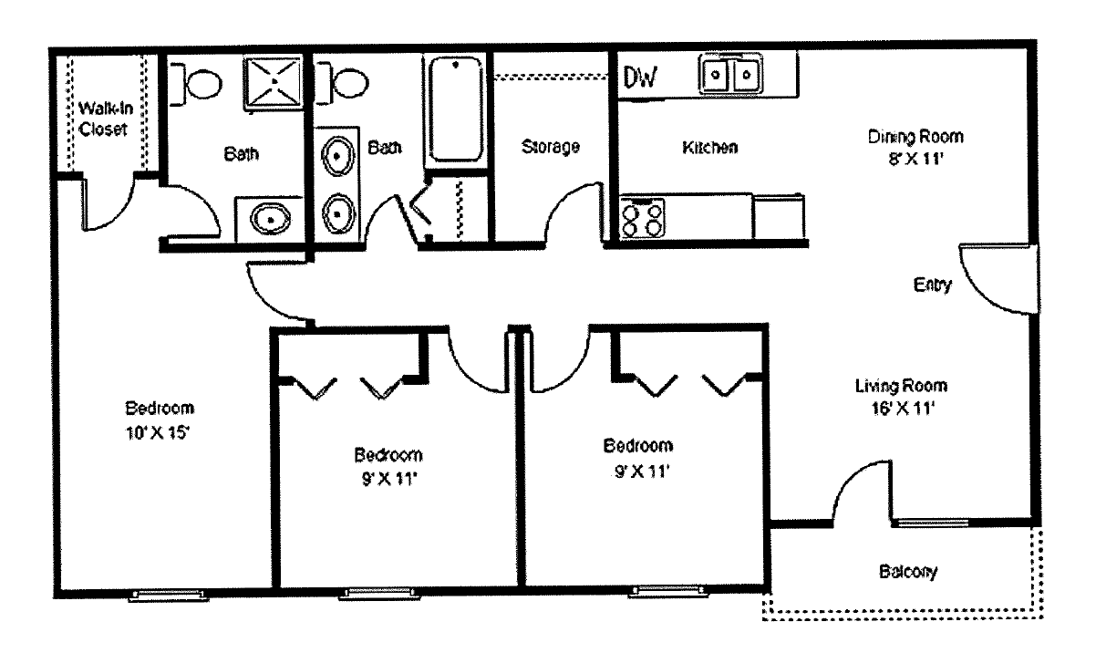 Floor Plan - 3 Bedroom