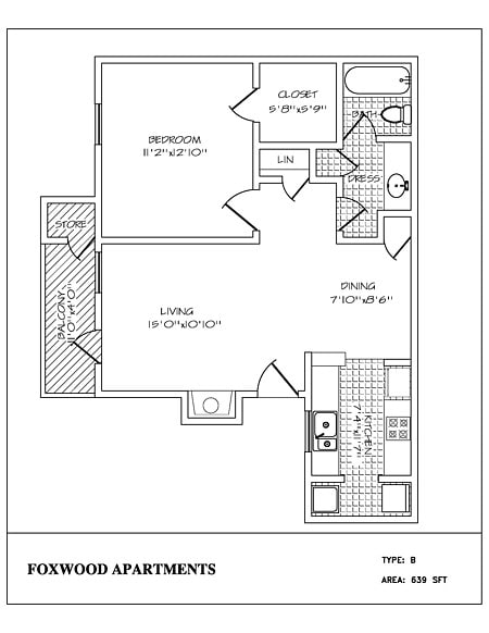 1x1 B - One Bed / One Bath