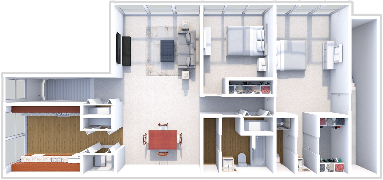 Floor Plan - 2 Bed 2 Bath