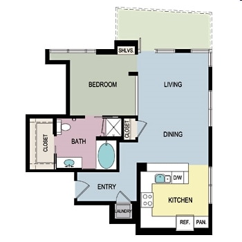 1BR/1BA - A1D