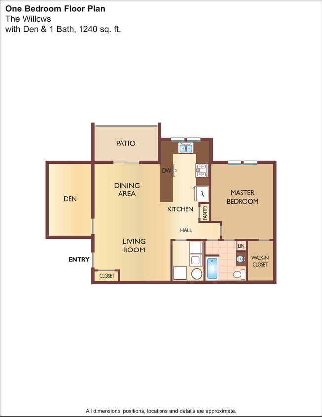 Floor Plan - $1.46/sq.ft. - The Willows (w/Den)