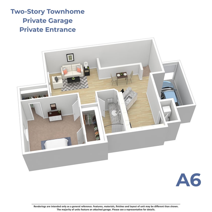 Floor Plan - A6 w/attached garage