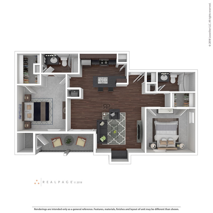Floor Plan - 2A - 2 Bdrm (Grand Cayman I)