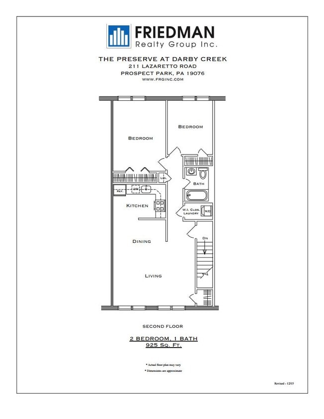 Floor Plan - 2 Bed x 1 Bath (Garden)