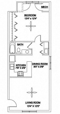Floor Plan - The Brightleaf GE 740