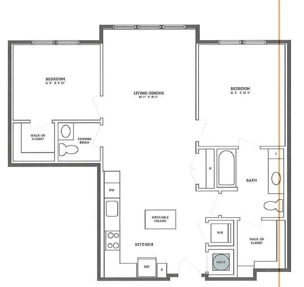 Floor Plan - Deluxe 2 Bedroom