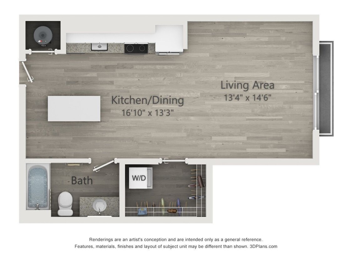 Novel NoDa - S2 - 1 Beds - 1 Baths - 566 Sq. ft. - S2