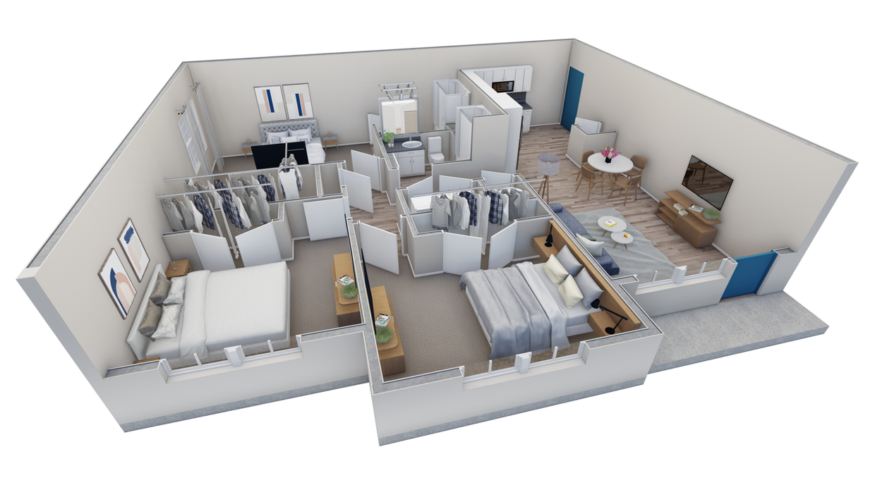 Floor Plan - 3-2 BR Horizon Overlook