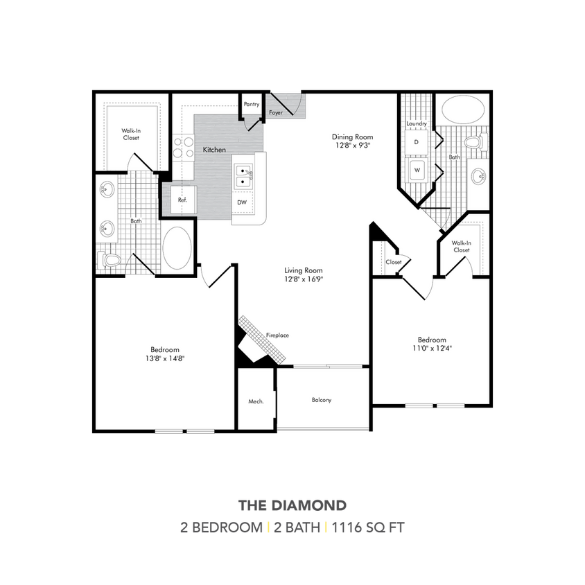 Floor Plan - BC1:  The Diamond