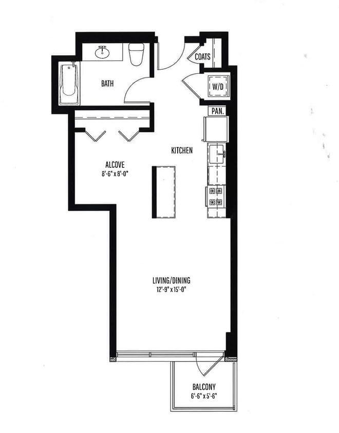 Convertible floor plan 1225 Old Town - Convertible