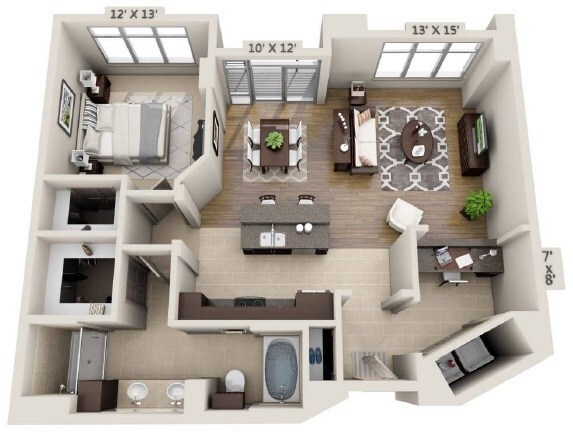 Floor Plan - A1G- Renovated