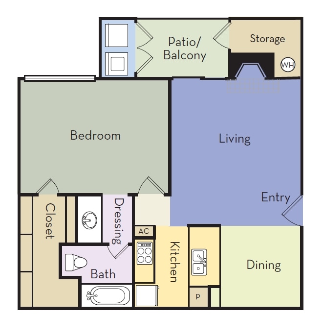 A2 - 1 Bedroom | 1 Bath B
